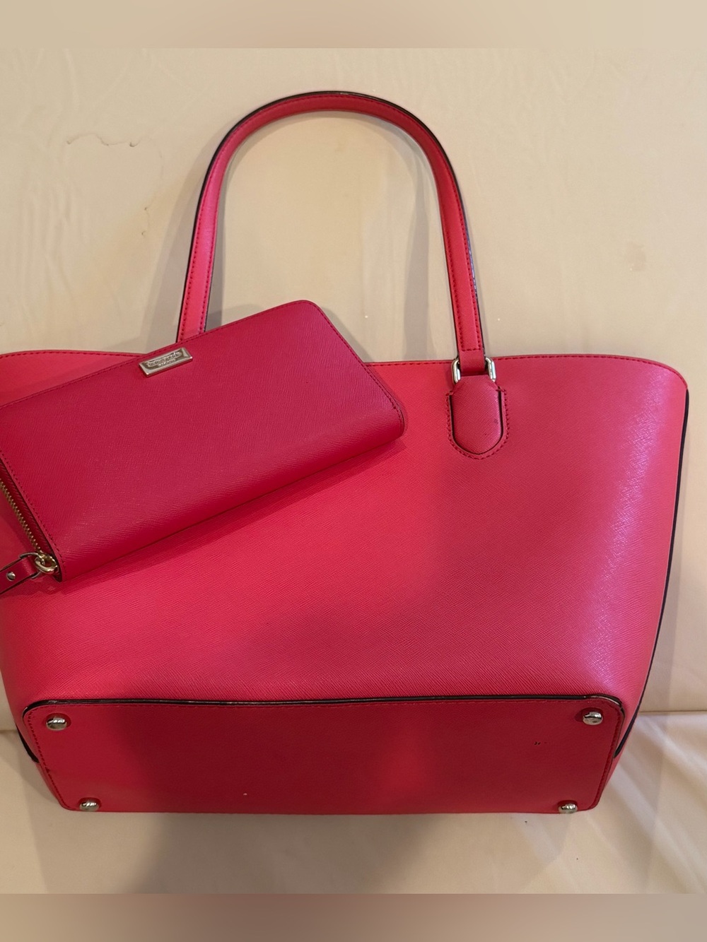 kate spade Hot Pink Saffiano Tote & Wallet